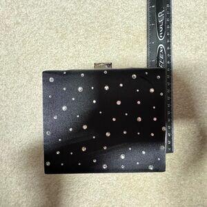 Elegant Black Clutch with Rhinestone Accents